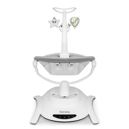 Lionelo - Mecedora infantil con melodía BELLA Grey Concrete + mando a distancia