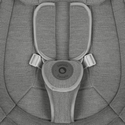 Lionelo - Mecedora infantil con melodía BLOSSOM Grey Concrete + mando a distancia