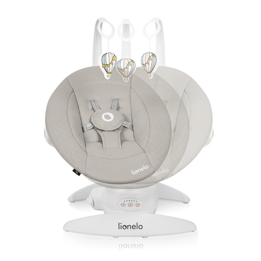 Lionelo - Mecedora infantil con melodía IRIS 4xAA Beige arena