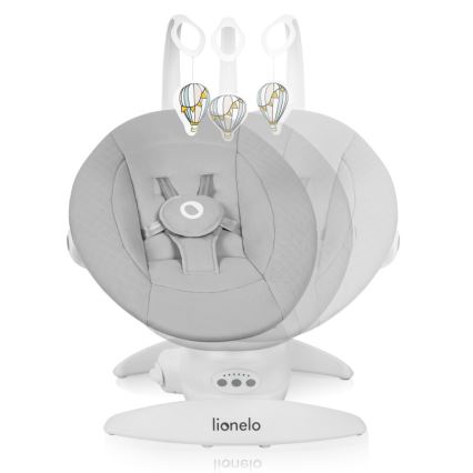 Lionelo - Mecedora infantil con melodía IRIS Grey Concrete