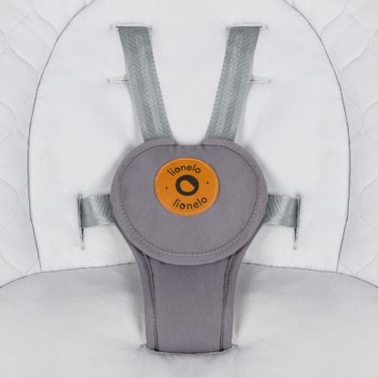 Lionelo - Mecedora infantil con melodía MELL Grey Stone 4xAA + control remoto
