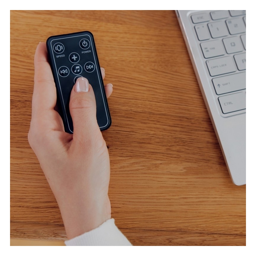 Lionelo - Mecedora infantil con melodía RIO 4xC Beige Latte + mando a distancia