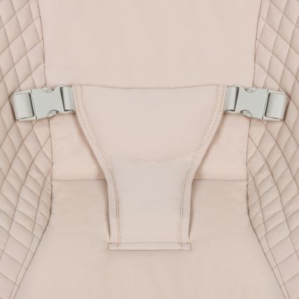 Lionelo - Mecedora infantil con melodía RIO 4xC Beige Latte + mando a distancia