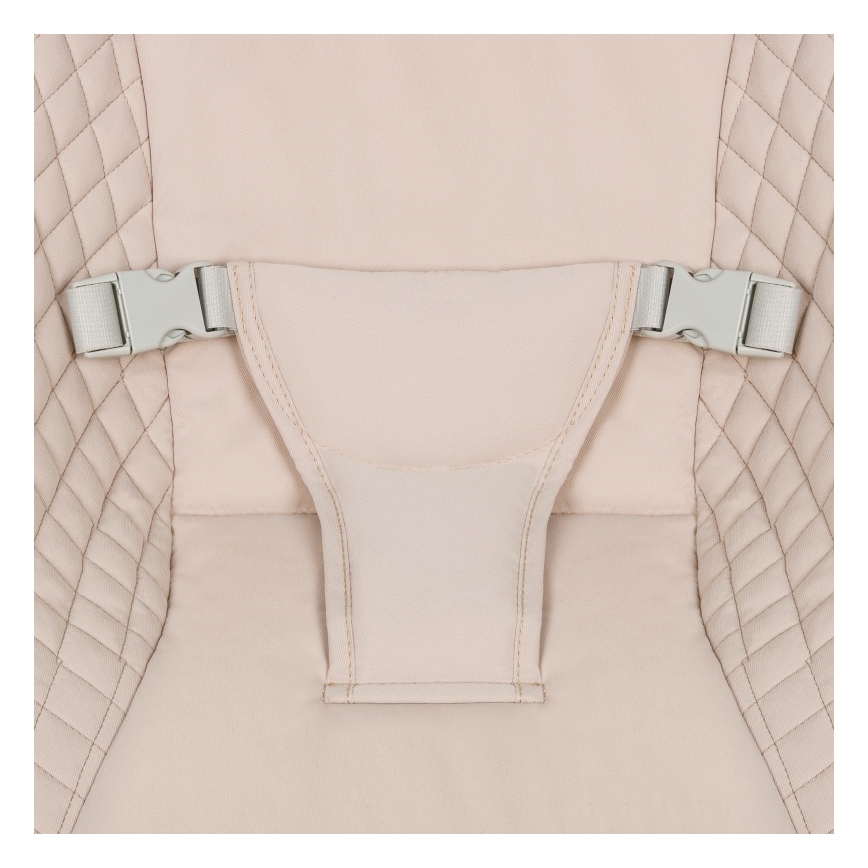 Lionelo - Mecedora infantil con melodía RIO 4xC Beige Latte + mando a distancia