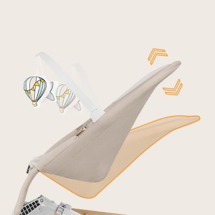 Lionelo - Mecedora infantil LILAC beige