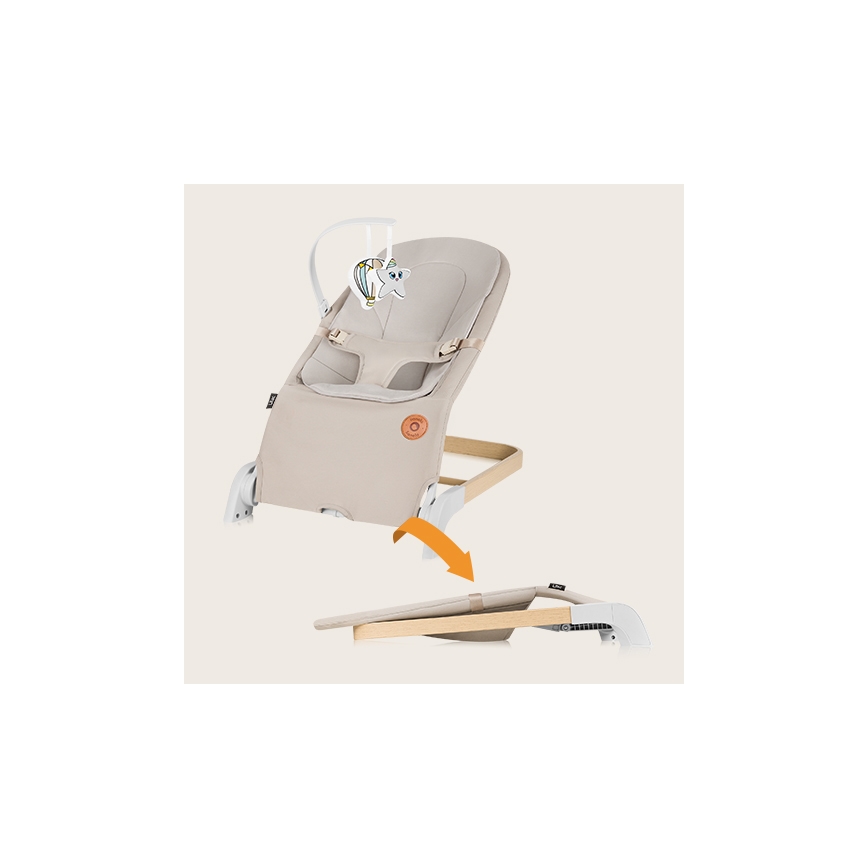 Lionelo - Mecedora infantil LILAC beige