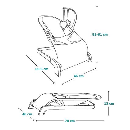 Lionelo - Mecedora infantil LILAC beige
