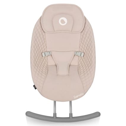 Lionelo - Mecedora musical para bebés RIO 4xC Beige Latte + control remoto