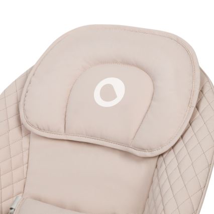 Lionelo - Mecedora musical para bebés RIO 4xC Beige Latte + control remoto