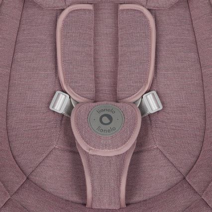 Lionelo - Mecedora para bebé con melodía BLOSSOM Pink Mauve + mando a distancia