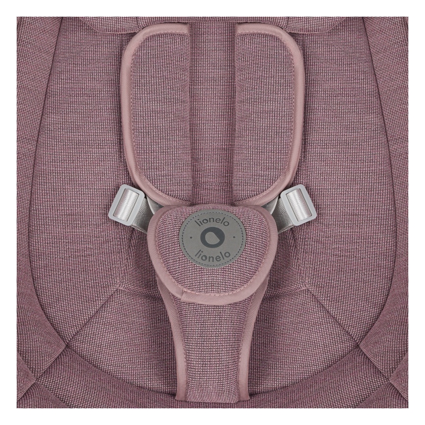 Lionelo - Mecedora para bebé con melodía BLOSSOM Pink Mauve + mando a distancia