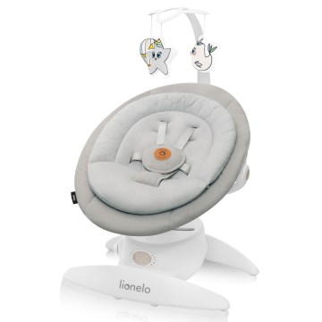 Lionelo - Mecedora para bebé con melodía MELL Beige Sand 4xAA + control remoto
