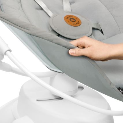 Lionelo - Mecedora para bebé con melodía MELL Beige Sand 4xAA + control remoto