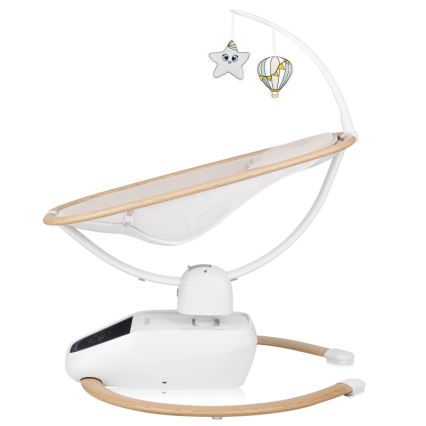 Lionelo - Mecedora para bebé con melodía OLIVIA Beige Natural + mando a distancia