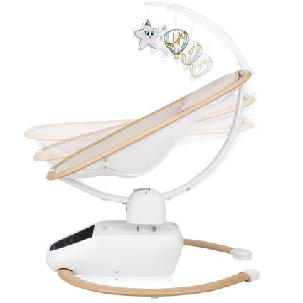 Lionelo - Mecedora para bebé con melodía OLIVIA Beige Natural + mando a distancia