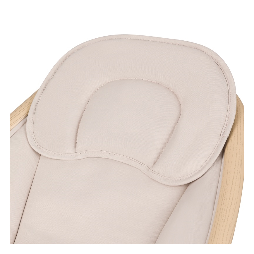 Lionelo - Mecedora para bebé con melodía OLIVIA Beige Natural + mando a distancia