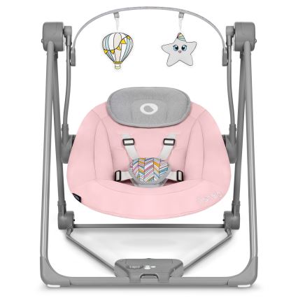 Lionelo - Mecedora para bebé OTTO 4xLR14 Pink Baby