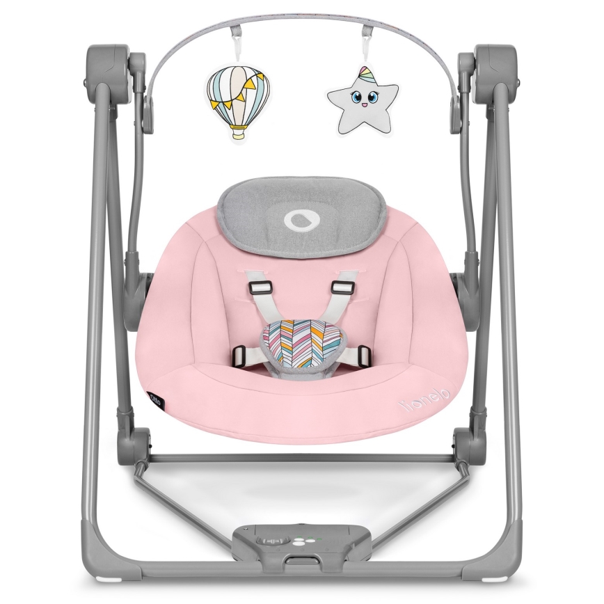 Lionelo - Mecedora para bebé OTTO 4xLR14 Pink Baby