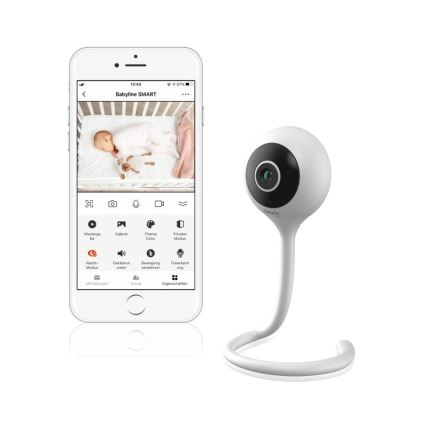 Lionelo - Monitor inteligente para bebés BABYLINE SMART Wi-Fi Blanco