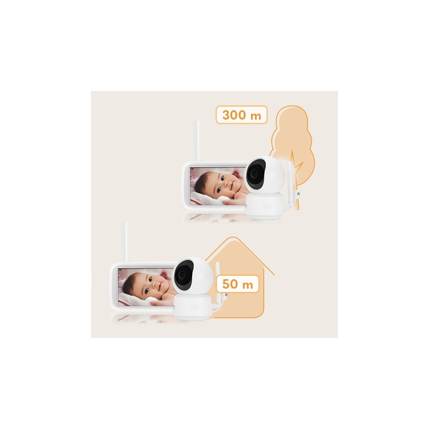 Lionelo - Monitor para bebés BABYLINE 9.1 5V 3600 mAh