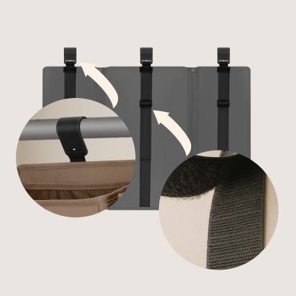 Lionelo - Organizador para cuna 3 en 1 SIDEPOCKET Gris