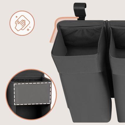 Lionelo - Organizador para cuna 3 en 1 SIDEPOCKET Gris