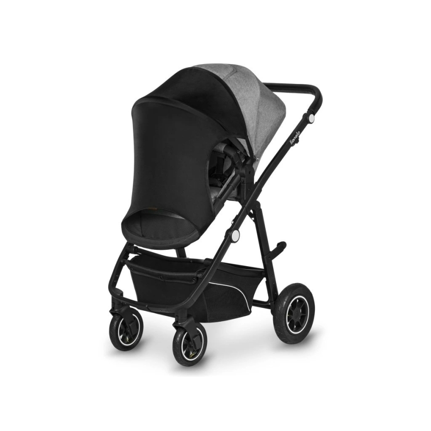 Lionelo - Parasol para cochecito SUN COVER Negro Carbono