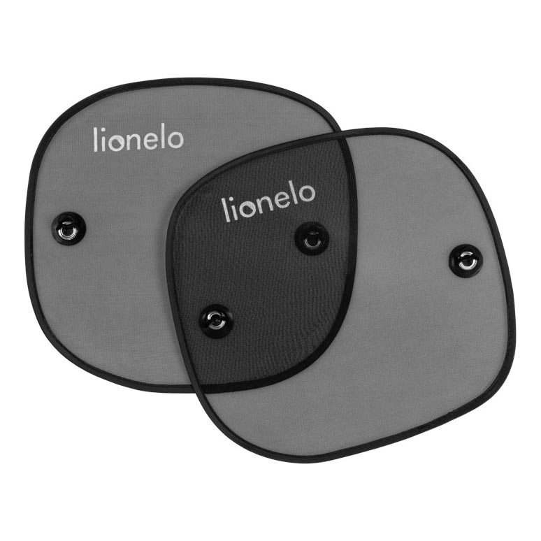 Lionelo - Parasol solar con ventosa SUNSHADE, 2 unidades, negro