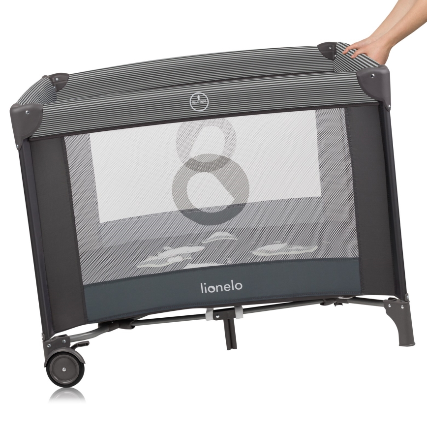 Lionelo - Parque de juegos BONNIE Gris Scandi