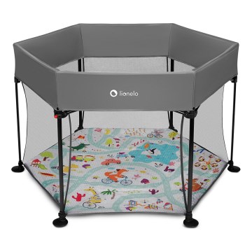 Lionelo - Parque de juegos ROEL Gris Multicolor