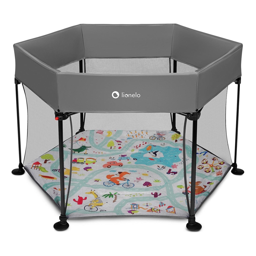 Lionelo - Parque de juegos ROEL Gris Multicolor
