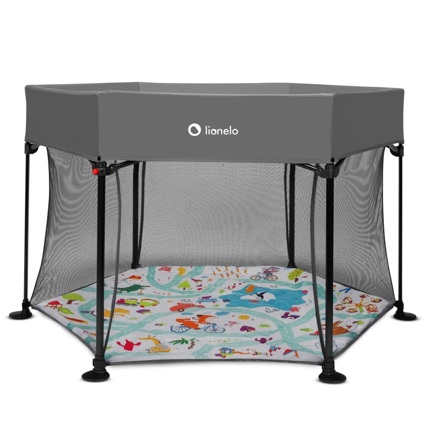 Lionelo - Parque de juegos ROEL Gris Multicolor