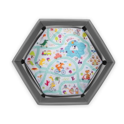 Lionelo - Parque de juegos ROEL Gris Multicolor