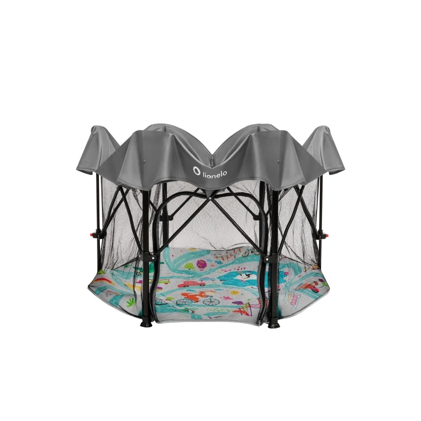 Lionelo - Parque de juegos ROEL PLUS Gris Multicolor