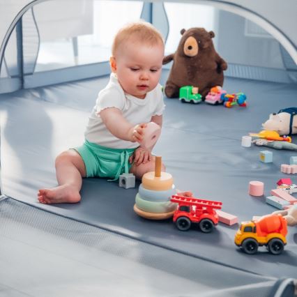 Lionelo - Parque de juegos WILLOW XL gris