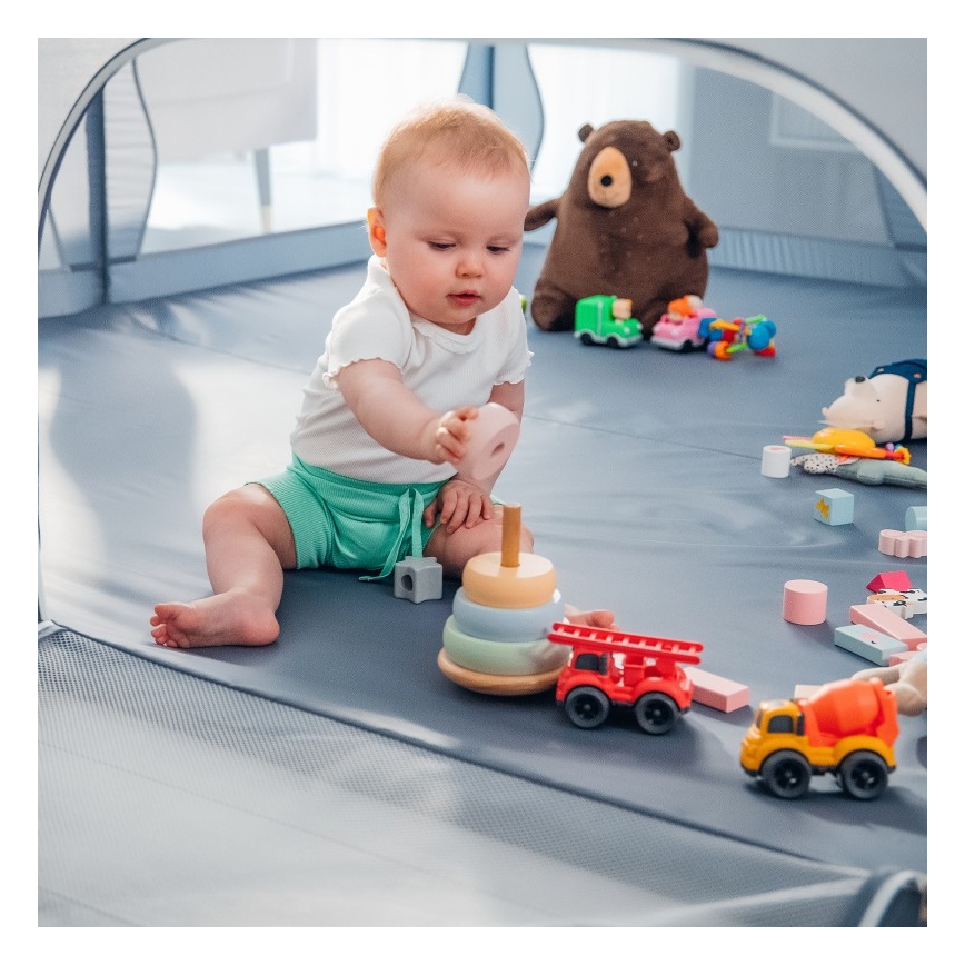 Lionelo - Parque de juegos WILLOW XL gris