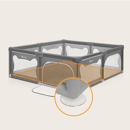 Lionelo - Parque de juegos WILLOW XL gris
