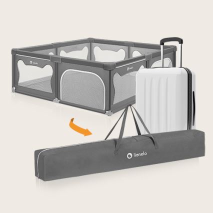 Lionelo - Parque de juegos WILLOW XL gris