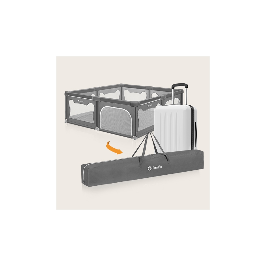 Lionelo - Parque de juegos WILLOW XL gris