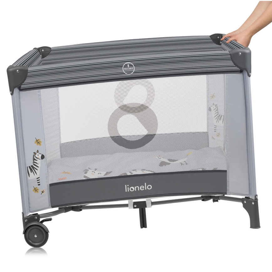 Lionelo - Parque infantil BONNIE Grey Stone