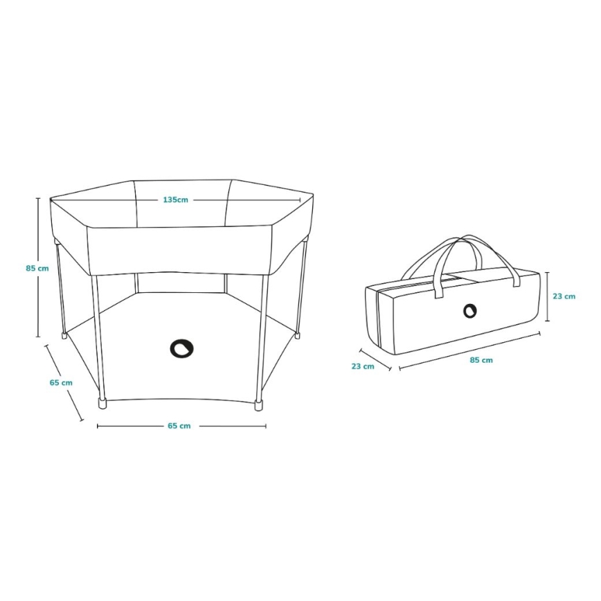 Lionelo - Parque infantil ROEL azul oscuro