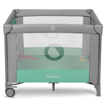 Lionelo - Parque para bebés MILLE Gris y Verde