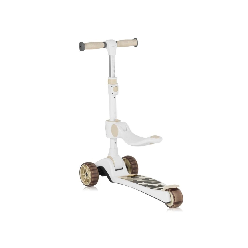 Lionelo - Patinete infantil 2 en 1 FRANKY blanco/beige
