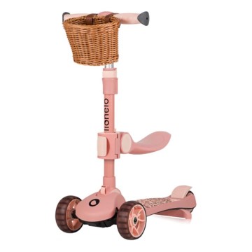 Lionelo - Patinete infantil 2 en 1 FRANKY rosa