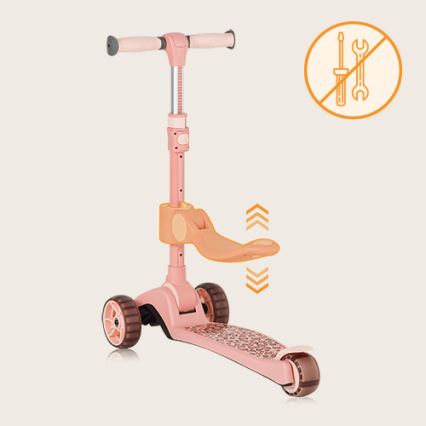 Lionelo - Patinete infantil 2 en 1 FRANKY rosa