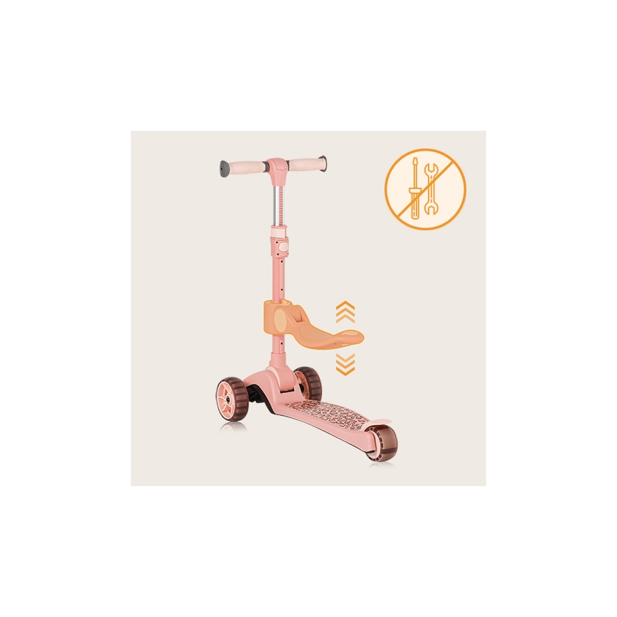 Lionelo - Patinete infantil 2 en 1 FRANKY rosa