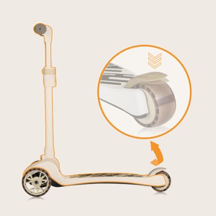 Lionelo - Patinete infantil 2en1 FRANKY blanco/beige