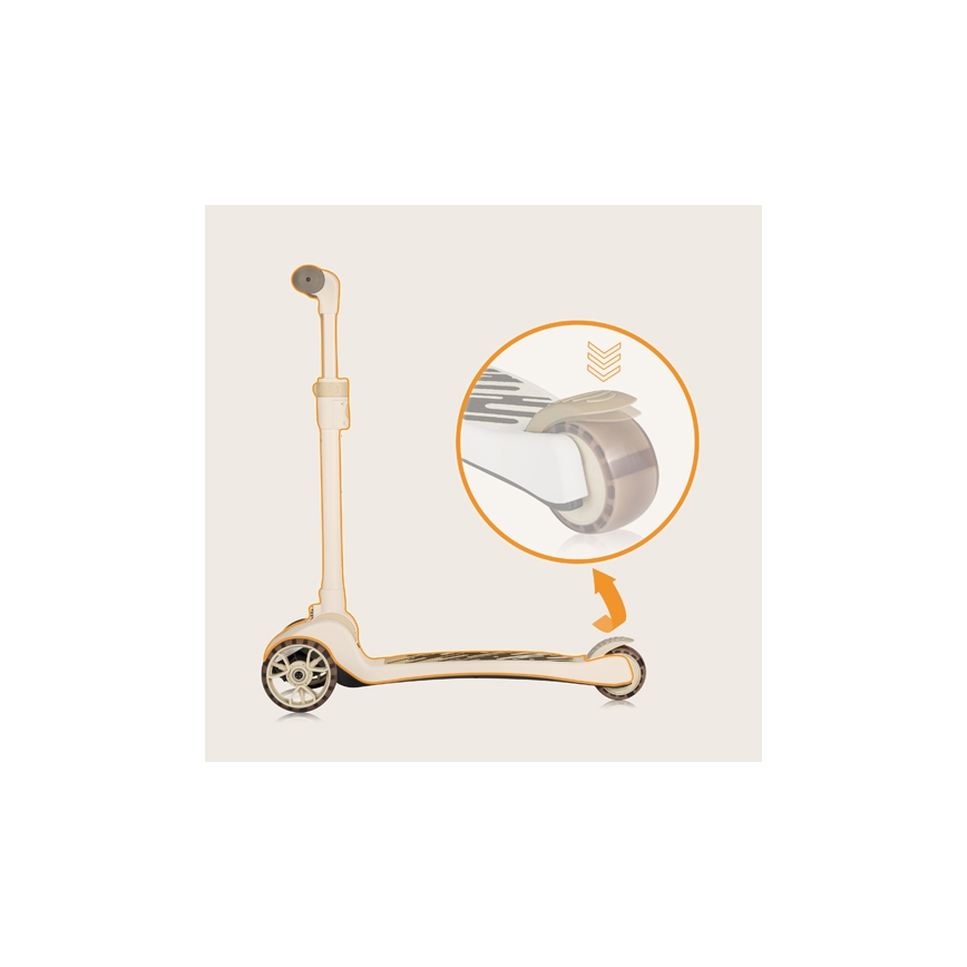 Lionelo - Patinete infantil 2en1 FRANKY blanco/beige