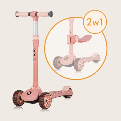 Lionelo - Patinete infantil 2en1 FRANKY rosa