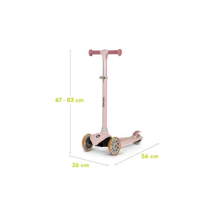Lionelo - Patinete infantil JESSY 3xAA rosa